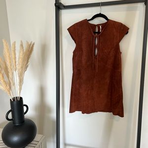 Free people suede shift dress